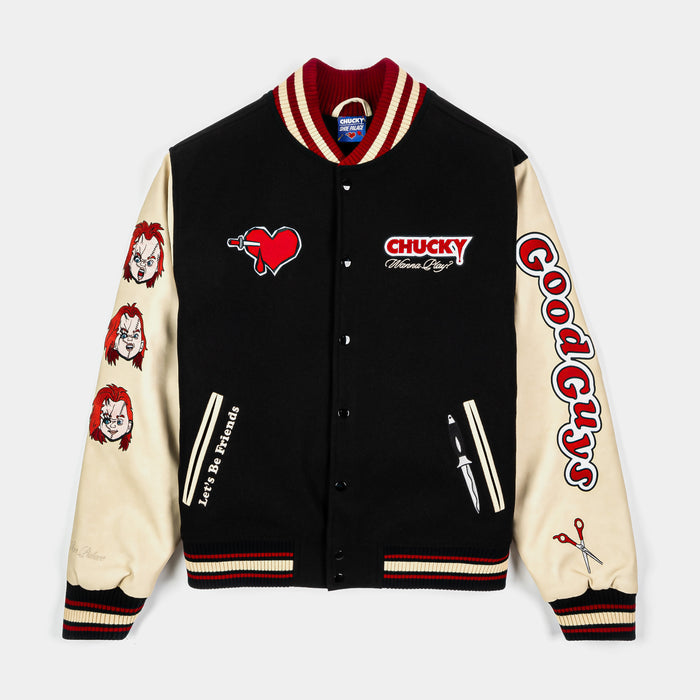 SP x Chucky Good Guys Varsity Mens Jacket (Blue/Cream)