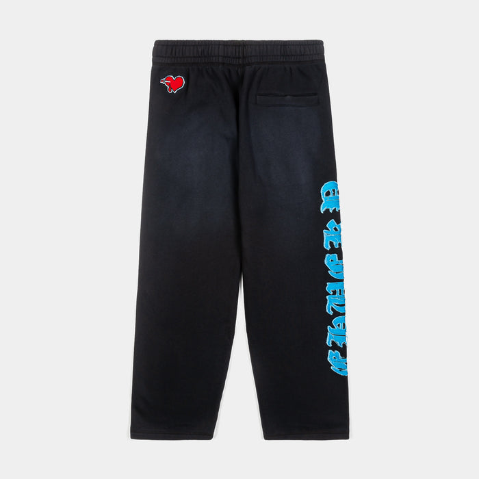 SP x Chucky Heart Washed Mens Sweatpants (Black/Blue)