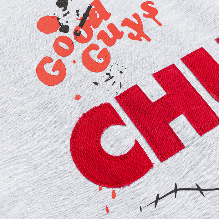 SP x Chucky Its Play Time Zip Up Mens Hoodie (Grey/Red)
