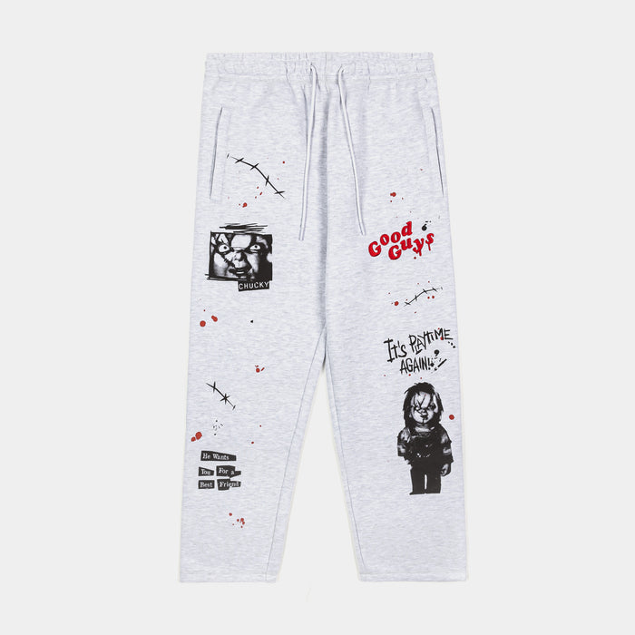 SP x Chucky Its Playtime Fleece Mens Sweatpants (Grey/Red)
