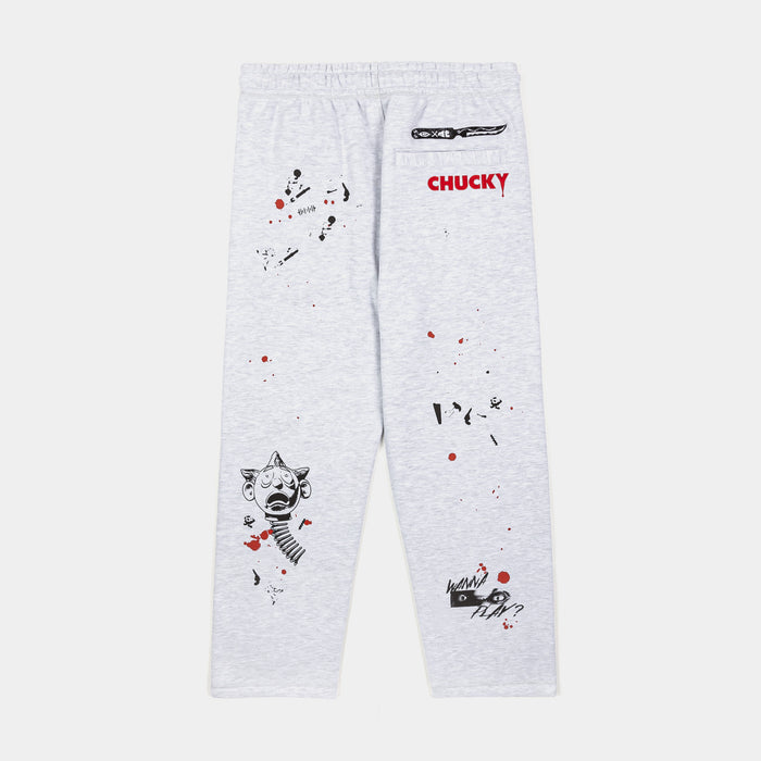 SP x Chucky Its Playtime Fleece Mens Sweatpants (Grey/Red)