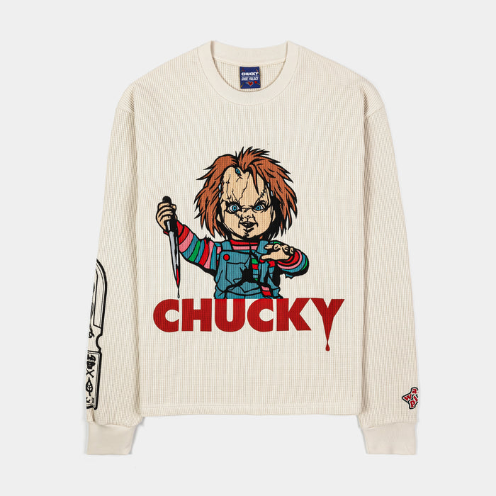 SP x Chucky Players Club Thermal Mens Long Sleeve Shirt (White/Red)