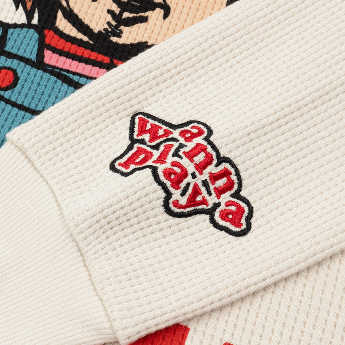 SP x Chucky Players Club Thermal Mens Long Sleeve Shirt (White/Red)