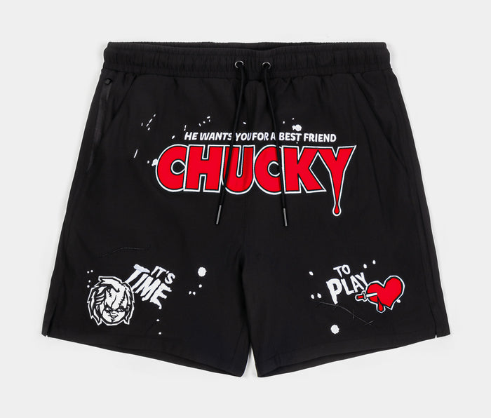 SP x Chucky Snitches Get Stitches Hybrid Mens Shorts (Black/Red)