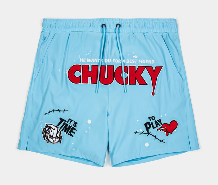 SP x Chucky Snitches Get Stitches Hybrid Mens Shorts (Blue/Red)