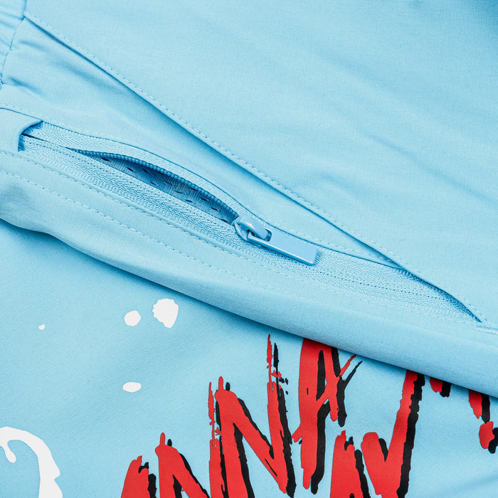 SP x Chucky Snitches Get Stitches Hybrid Mens Shorts (Blue/Red)