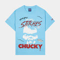 SP x Chucky Snitches Get Stitches Mens Short Sleeve Shirt (Blue/Red)