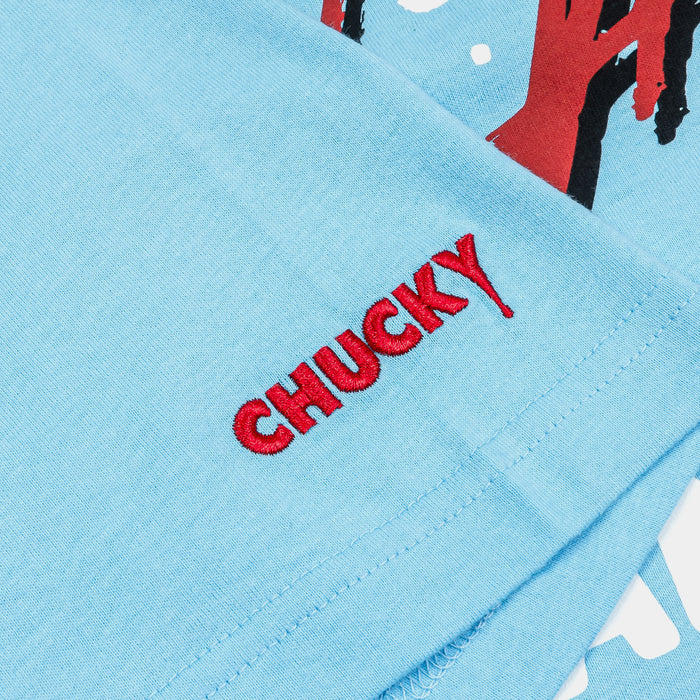 SP x Chucky Snitches Get Stitches Mens Short Sleeve Shirt (Blue/Red)