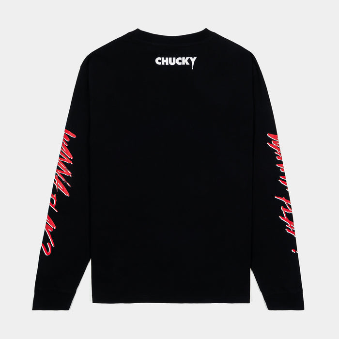 SP x Chucky Wanna Play Mens Long Sleeve Shirt (Black/Red)