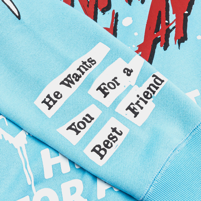 SP x Chucky Wanna Play Pullover Mens Hoodie (Blue/Red)