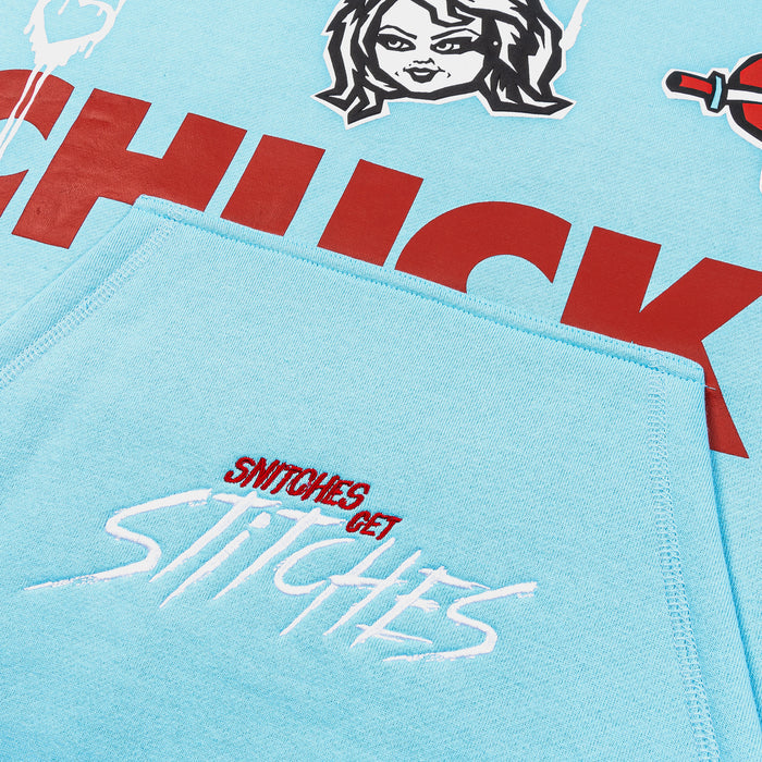 SP x Chucky Wanna Play Pullover Mens Hoodie (Blue/Red)
