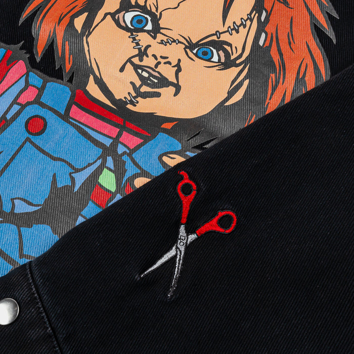 SP x Chucky Wanna Play Washed Work Mens Jacket (Black/Red)