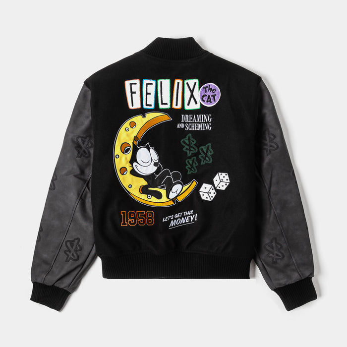 SP x Felix The Cat Dreaming Varsity Mens Jacket (Black)