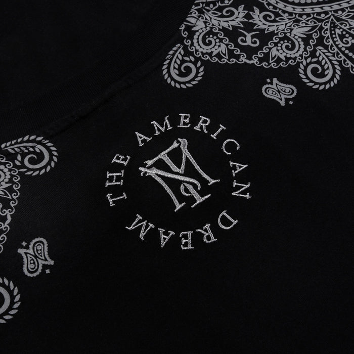 SP x Scarface Paisley All Over Print Mens Short Sleeve Shirt (Black/Grey)