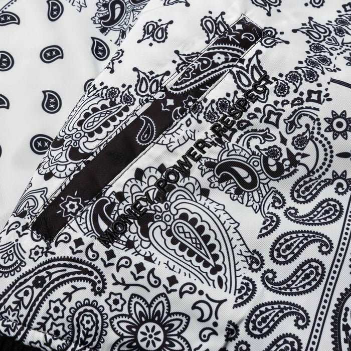 SP x Scarface Paisley Varsity Jacket (Black/White)