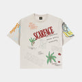 SP x Scarface Post Card Mens Short Sleeve Shirt (Beige/Orange)