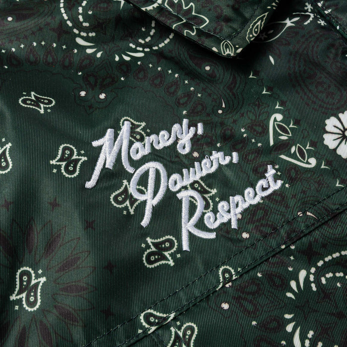 SP x Scarface Satin Paisley Mens Jacket (Green/White)