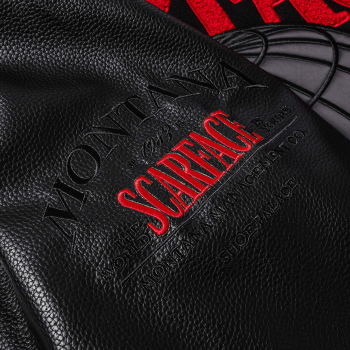 SP x Scarface TWIY Varsity Jacket (Black/Red)