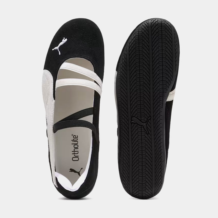 Speedcat Ballet Suede Womens Lifestyle Shoes (Black/White/Black)