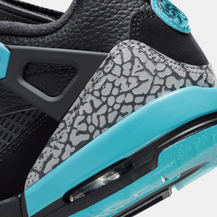 Spizike Low Grade School Basketball Shoes (Black/Wolf Grey/Gamma Blue)