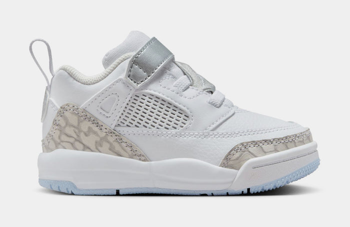 Spizike Low Infant Toddler Lifestyle Shoes (White/Neutral Grey/Metallic Silver)