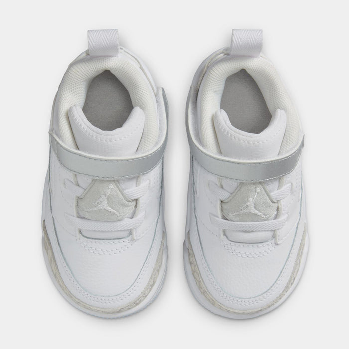 Spizike Low Infant Toddler Lifestyle Shoes (White/Neutral Grey/Metallic Silver)