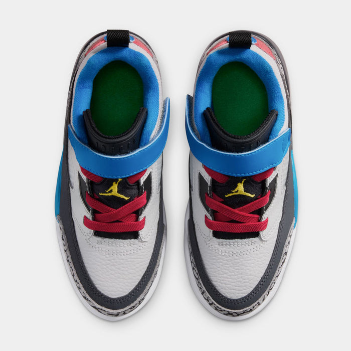 Spizike Low SE Preschool Lifestyle Shoes (Neutral Grey/Surf Blue/Dark Shadow/Varsity Maize)