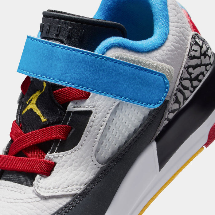 Spizike Low SE Preschool Lifestyle Shoes (Neutral Grey/Surf Blue/Dark Shadow/Varsity Maize)
