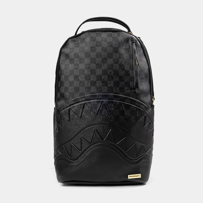 Spritz Black Checkered Mens Backpack (Black)
