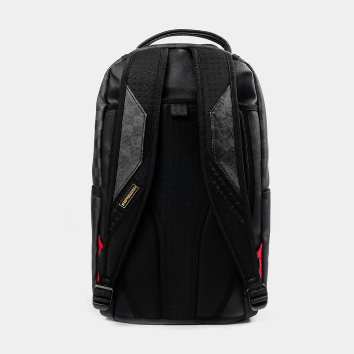 Spritz Black Checkered Mens Backpack (Black)