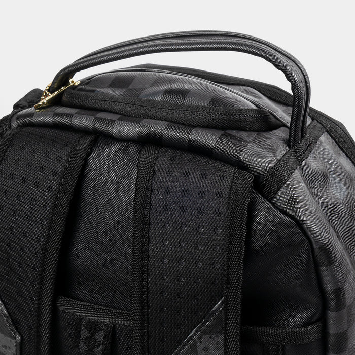 Spritz Black Checkered Mens Backpack (Black)