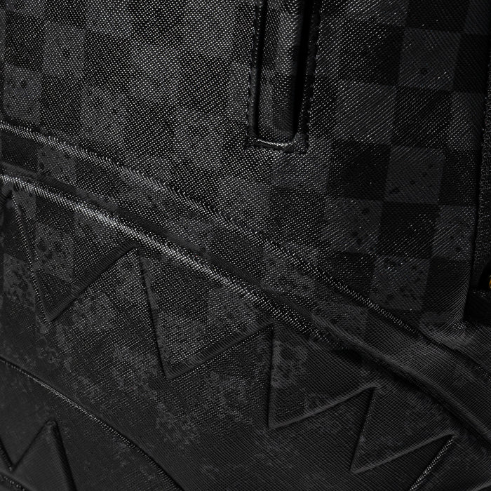 Spritz Black Checkered Mens Backpack (Black)