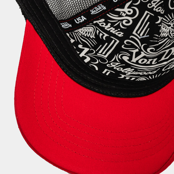 Staple Trucker Mens Hat (Red/Black)