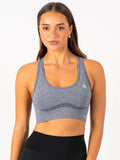 Staples Seamless Racer Back Sports Bra - Navy Marl Clothing Ryderwear