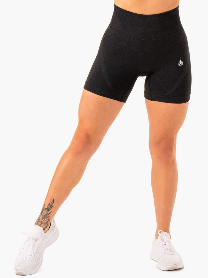 Sculpt Seamless Shorts - Black Marl Clothing Ryderwear