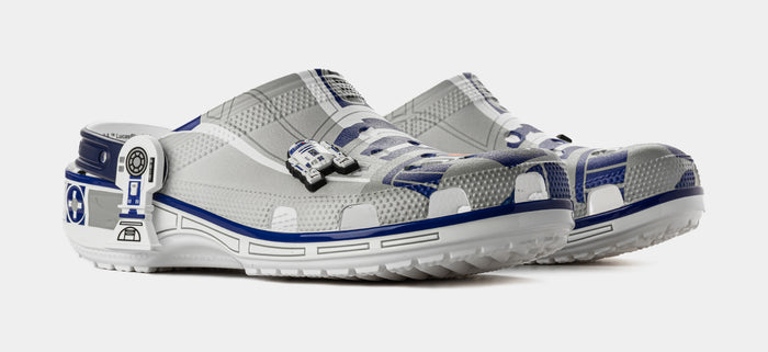 Star Wars R2-D2 Classic Clog Mens Lifestyle Sandals (White/Blue/Light Grey)