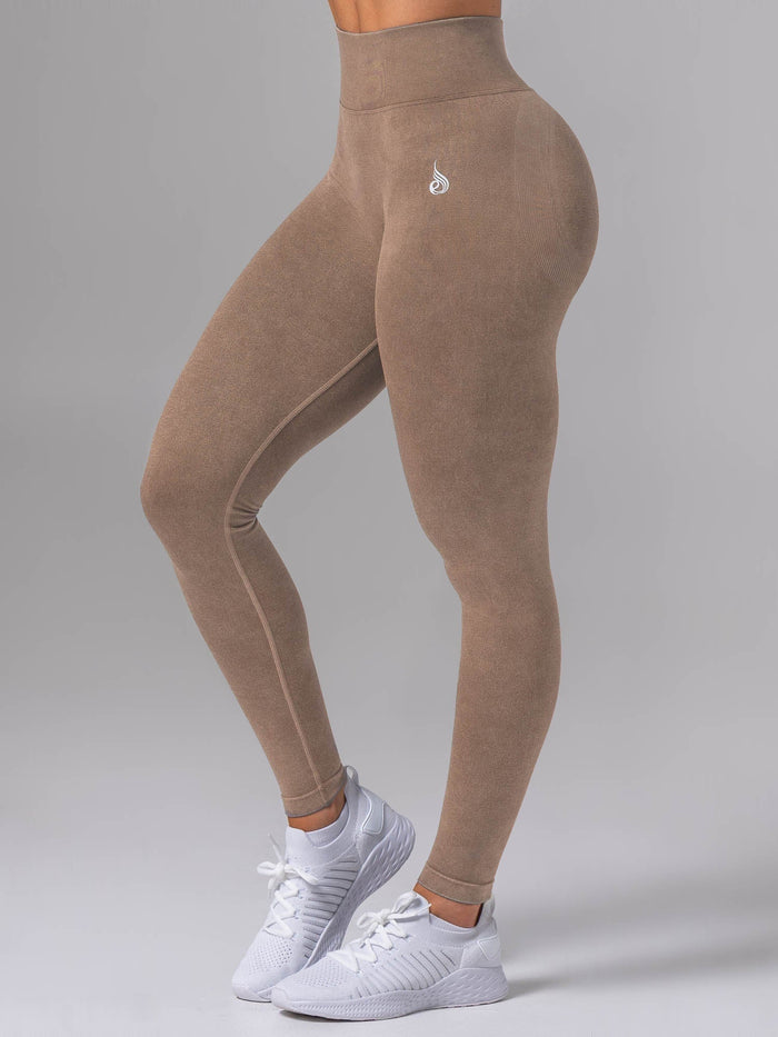 Stonewash Scrunch Seamless Leggings - Chai Clothing Ryderwear