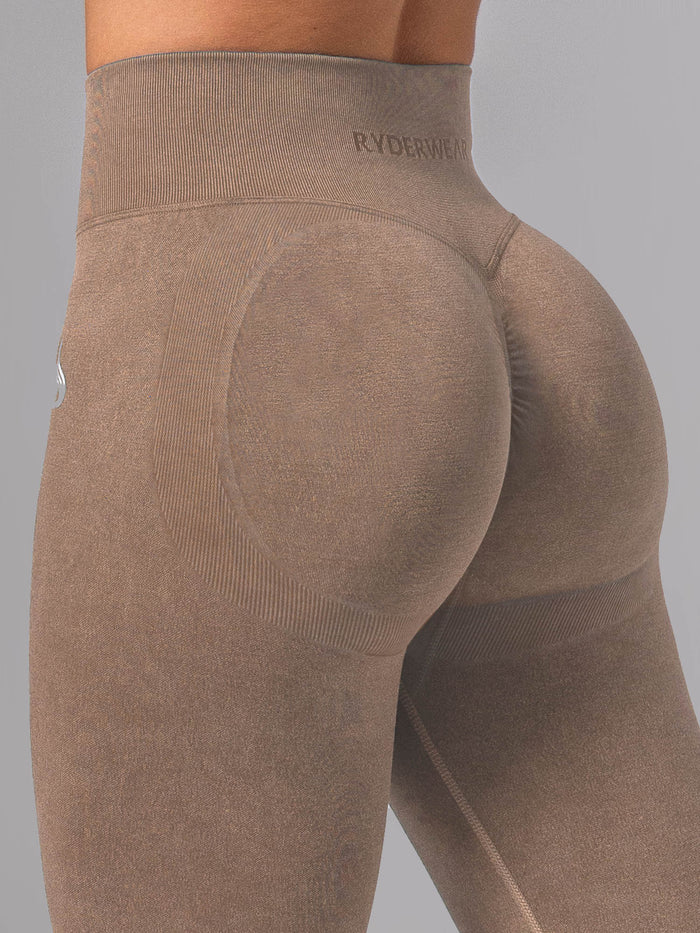 Stonewash Scrunch Seamless Leggings - Chai Clothing Ryderwear