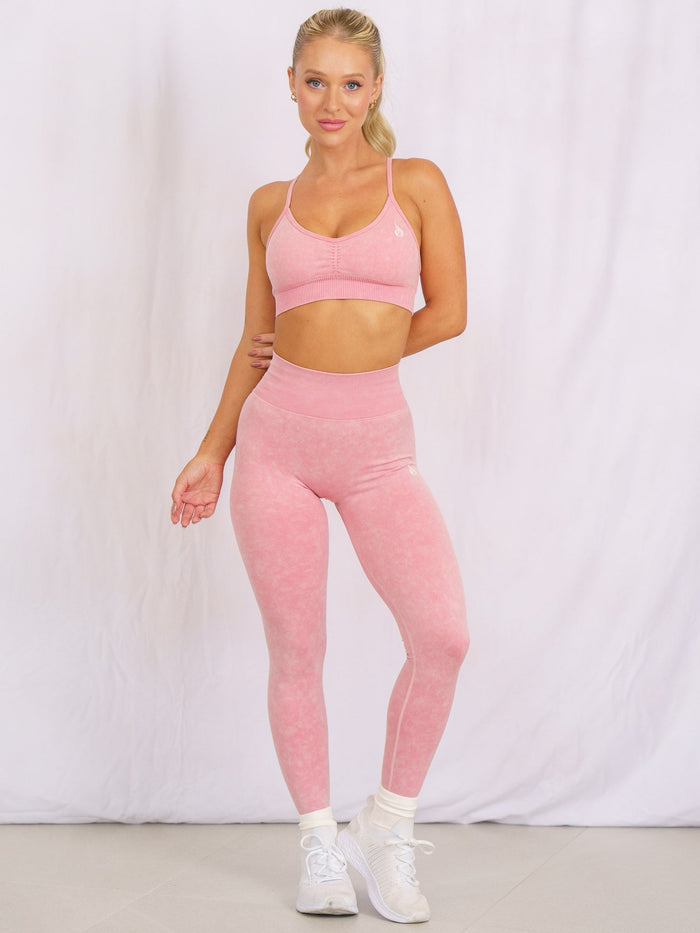 Stonewash Scrunch Seamless Leggings - Coral Stonewash Clothing Ryderwear