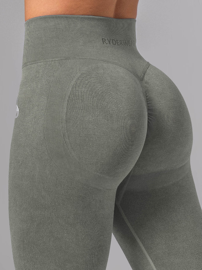 Stonewash Scrunch Seamless Leggings - Eucalyptus Clothing Ryderwear