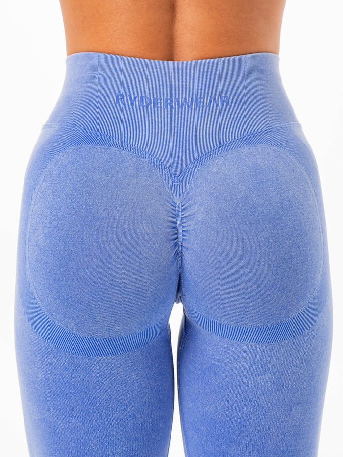 Stonewash Scrunch Seamless Leggings - Indigo Stonewash Clothing Ryderwear