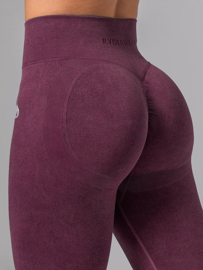 Stonewash Scrunch Seamless Leggings - Plum Clothing Ryderwear