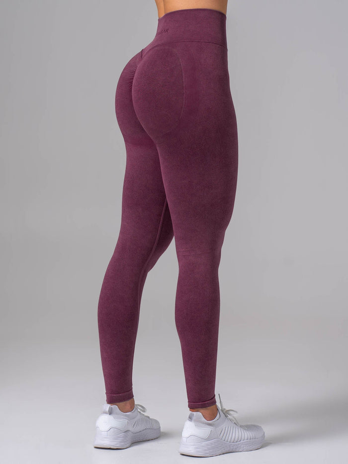 Stonewash Scrunch Seamless Leggings - Plum Clothing Ryderwear