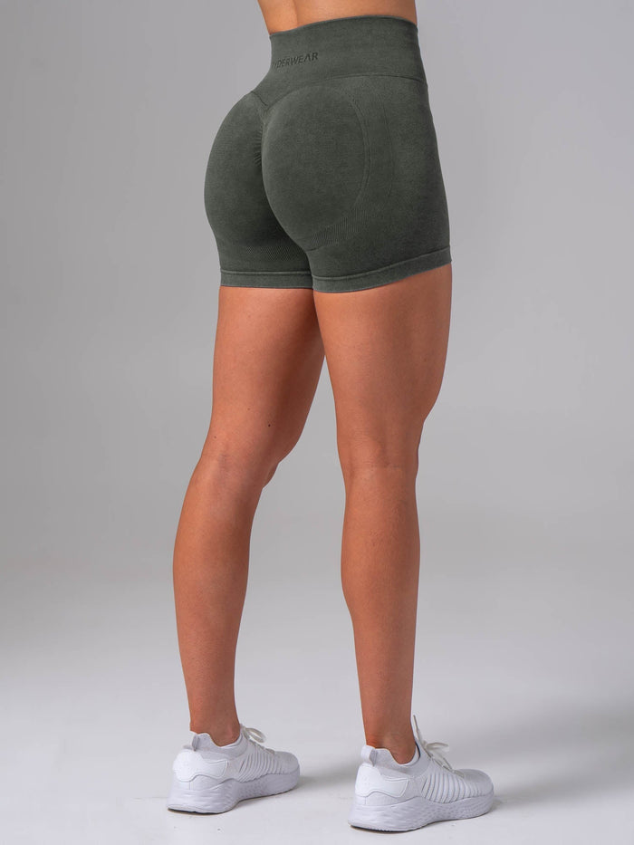 Stonewash Scrunch Seamless Shorts - Evergreen Clothing Ryderwear