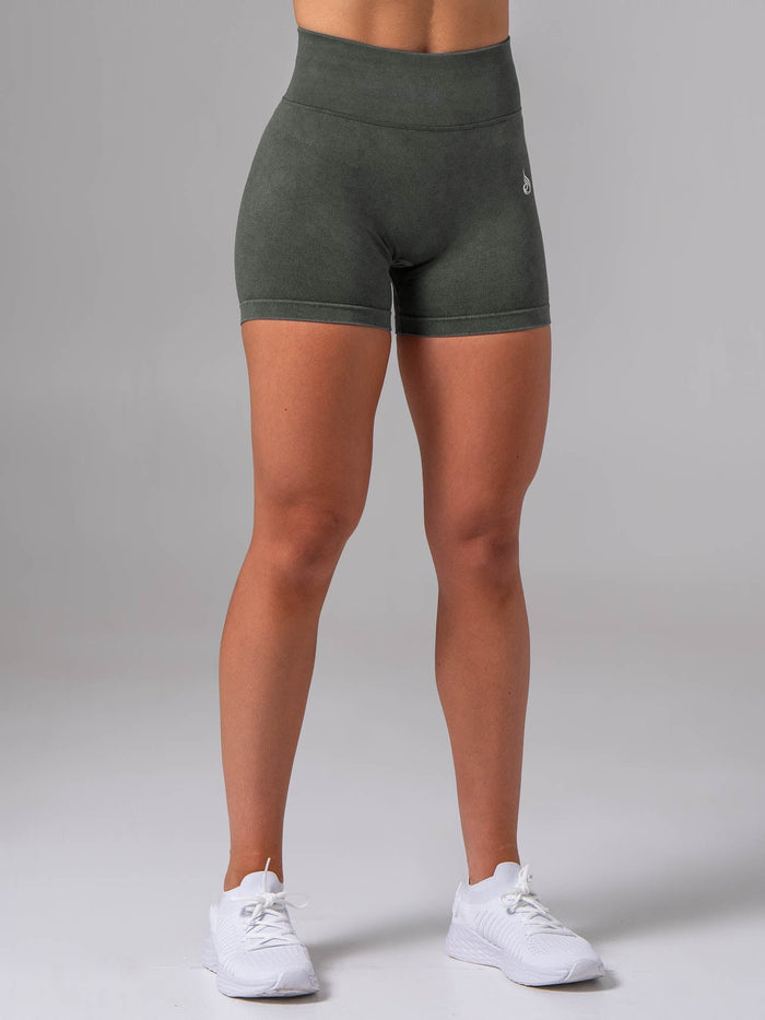 Stonewash Scrunch Seamless Shorts - Evergreen Clothing Ryderwear