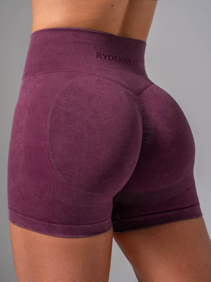 Stonewash Scrunch Seamless Shorts - Plum Clothing Ryderwear