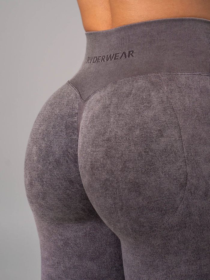 Stonewash Seamless Invisible Scrunch Leggings - Cocoa Clothing Ryderwear