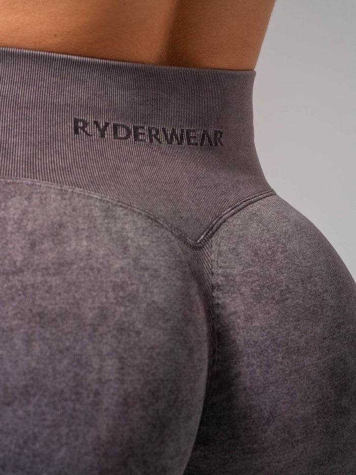 Stonewash Seamless Invisible Scrunch Shorts - Cocoa Clothing Ryderwear