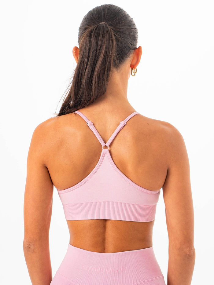 Stonewash Seamless Sports Bra - Blush Stonewash Clothing Ryderwear