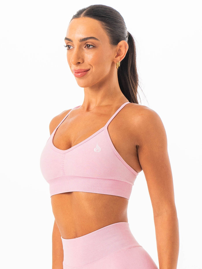Stonewash Seamless Sports Bra - Blush Stonewash Clothing Ryderwear